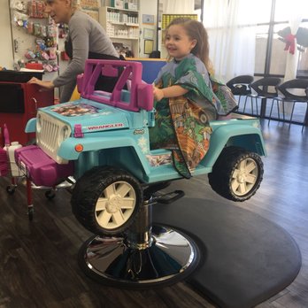Little Munchkins - Feeling so comfortable for her first haircut experience - Hair Salons Near Me - Glendale, California Little Munchkins - Feeling so comfortable for her first haircut experience - Hair Salons Near Me - Glendale, California