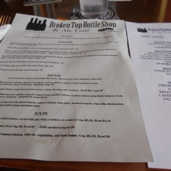 Broken Top Bottle Shop & Ale Cafe - Broad menu with something for everyone