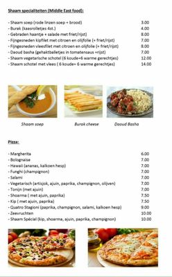 Menu photo 1 Shaam Hasselt, VLI