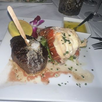 Greensleeves Steakhouse - 8oz Filet Mignon and lobster tail - Steakhouses Near Me - Redlands, California Greensleeves Steakhouse - 8oz Filet Mignon and lobster tail - Steakhouses Near Me - Redlands, California