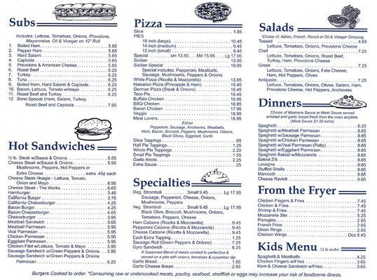 Menu photo 3 Bono Pizza Brodheadsville, PA Menu photo 3 Bono Pizza Brodheadsville, PA