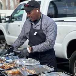 Cujo's Big Smoke BBQ - The smoke king at work!