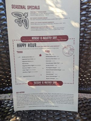 Menu photo 7 McMenamins Mill Creek Mill Creek, WA Menu photo 7 McMenamins Mill Creek Mill Creek, WA