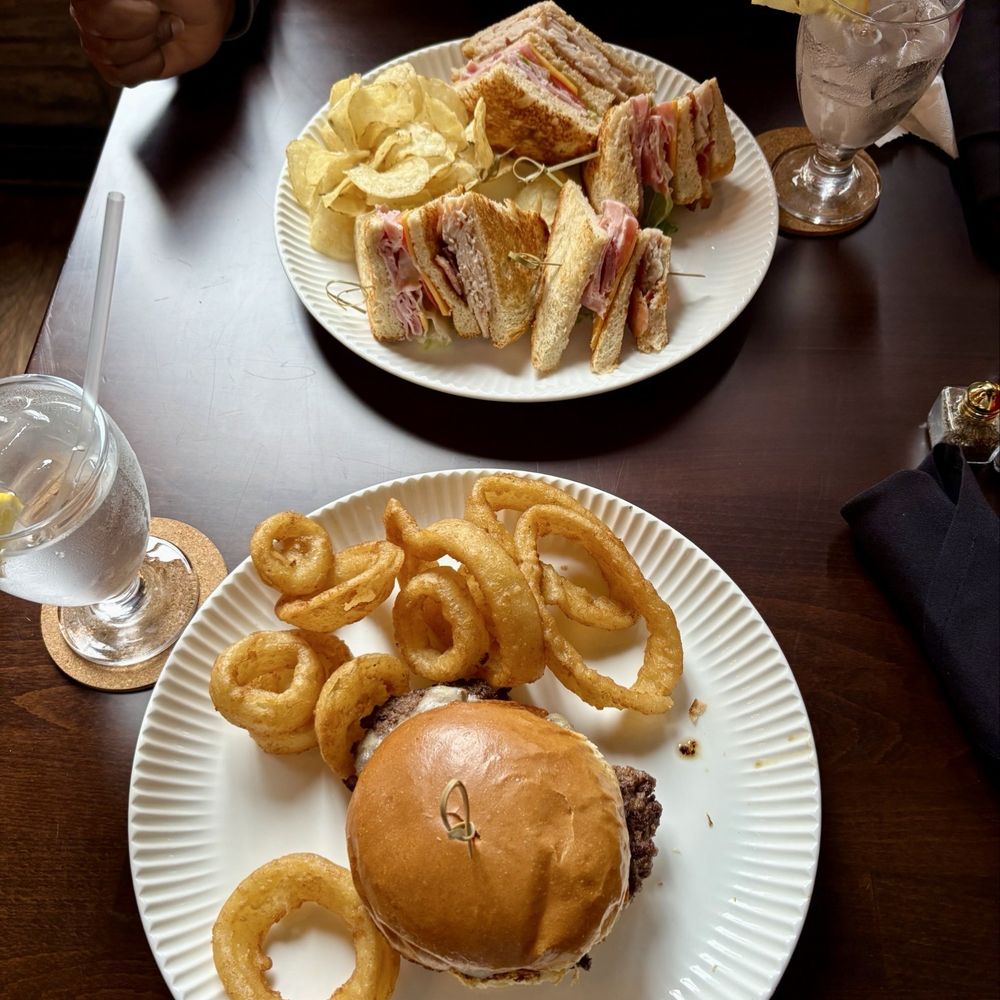Smash burger and club sandwich