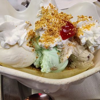 Margie's Candies - Banana split - coconut, pistachio and butter pecan - Candy Stores Near Me - Chicago, Illinois Margie's Candies - Banana split - coconut, pistachio and butter pecan - Candy Stores Near Me - Chicago, Illinois