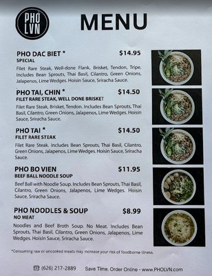 Menu photo 5 Pho LVN Monterey Park, CA Menu photo 5 Pho LVN Monterey Park, CA
