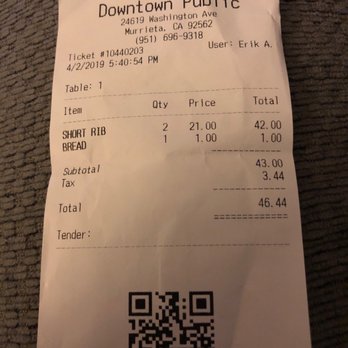 Downtown Public - I ended up giving him my gift card for his tip. - New American Near Me - Murrieta, California Downtown Public - I ended up giving him my gift card for his tip. - New American Near Me - Murrieta, California