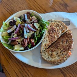 The Gathering Tree - Grilled sandwich with chicken and spiced pecan salad