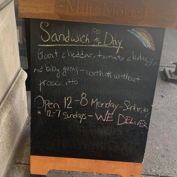 Malt & Mold - Gramercy - a chalk board with a menu on it - Cheese Shops Near Me - New York, New York Malt & Mold - Gramercy - a chalk board with a menu on it - Cheese Shops Near Me - New York, New York