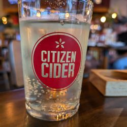 Citizen Cider - Glass of cider at Citizen Cider, Burlington
