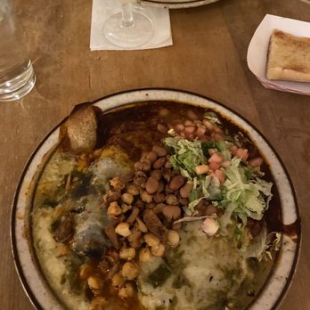 The Shed - Enchilada plate Christmas style - New Mexican Cuisine Near Me - Santa Fe, New Mexico