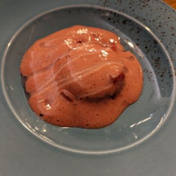My Fucking Restaurant - White Chocolate Mousse with Strawberry and Balsamic Vinegar sauce - Gluten-Free Near Me - Barcelona, B My Fucking Restaurant - White Chocolate Mousse with Strawberry and Balsamic Vinegar sauce - Gluten-Free Near Me - Barcelona, B