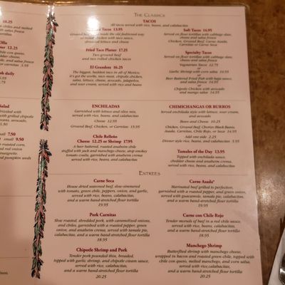 Menu photo 3 La Olla Mexican Cafe Tucson, AZ