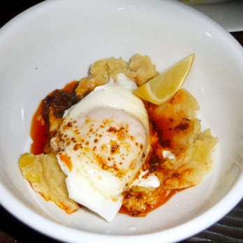 The Corson Building - brunch at The Corson Building: "ful" - fava, harissa, garlic, poached egg - New American Near Me - Seattle, Washington The Corson Building - brunch at The Corson Building: "ful" - fava, harissa, garlic, poached egg - New American Near Me - Seattle, Washington