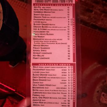 Keybar - Menu 9/22 - Lounges Near Me - Brooklyn, New York