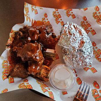 Phil's BBQ - Rib-less Dinner with baked potato - Barbeque Near Me - San Diego, California Phil's BBQ - Rib-less Dinner with baked potato - Barbeque Near Me - San Diego, California