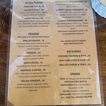 Destination Cafe - Menu as of June 2025 - American Near Me - Escalante, Utah