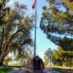 Memorial Park - Memorial plaque & the Flagpole