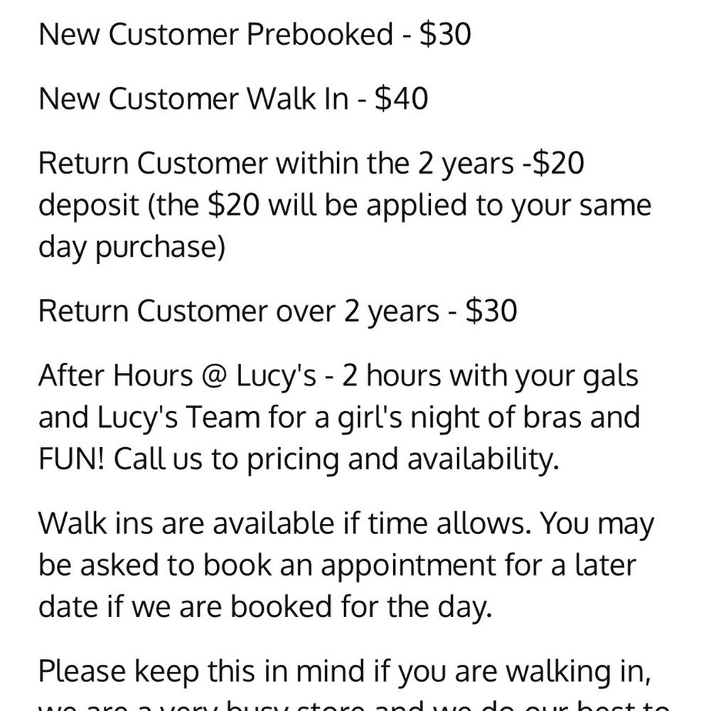Lucy's Boudoir - Fees? - Swimwear Near Me - BIxby Knolls, California