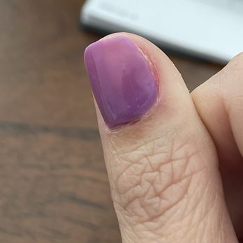 Paris Nails & Spa - Cuts on the cuticle and shape... idk even know what shape that is...? - Nail Salons Near Me - Menifee, California
