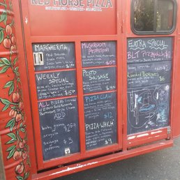 Red horse Pizza truck menu Red horse Pizza truck menu