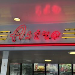 Astro Burger - Sign above ordering counter
