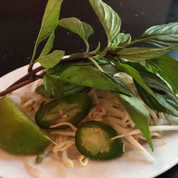 Pho Saigon Pearl - Bean sprouts and mint leaves - Vietnamese Near Me - Irvine, California