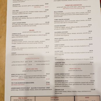 Atlanta Bread - Menu front page - Sandwiches Near Me - Atlanta, Georgia