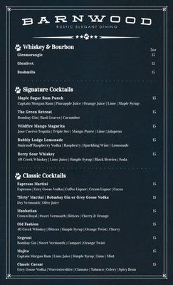Menu photo 1 Barnwood Niagara Falls, ON