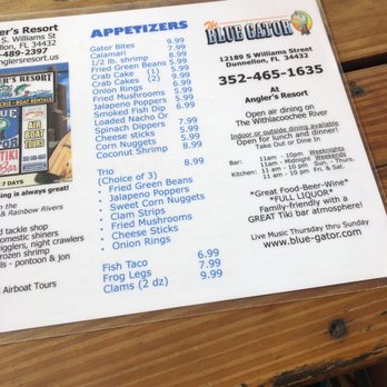 The Blue Gator - Seafood Near Me - Dunnellon, Florida The Blue Gator - Seafood Near Me - Dunnellon, Florida