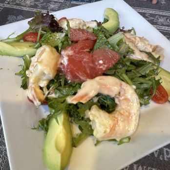 PortaBella - Flamb Jumbo Shrimp Salad Lunch - Mediterranean Near Me - Carmel, California PortaBella - Flamb Jumbo Shrimp Salad Lunch - Mediterranean Near Me - Carmel, California