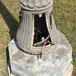 Como Lake - Ornamental lights mostly all destroyed by copper vandals.