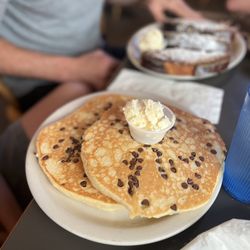 The Virginian Restaurant - Chocolate chip pancakes- delicious