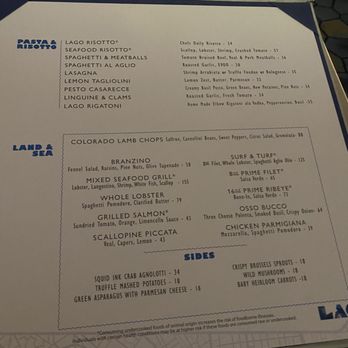 Lago - Menu - Italian Near Me - Las Vegas, Nevada Lago - Menu - Italian Near Me - Las Vegas, Nevada