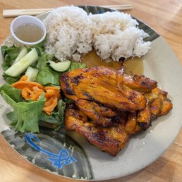 #1 Grilled Caramel Chicken Rice Platter #1 Grilled Caramel Chicken Rice Platter