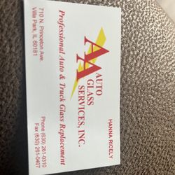 AA Auto Glass Service - Business card