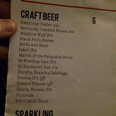 Menu photo 7 Sophie's Bar Dublin, D