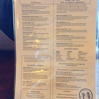 Pat and Gracie's - Menu - American Near Me - Columbus, Ohio Pat and Gracie's - Menu - American Near Me - Columbus, Ohio