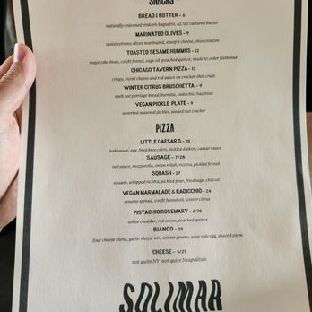 Solimar - Menu as of 02/21/2025 - Pizza Near Me - Sacramento, California Solimar - Menu as of 02/21/2025 - Pizza Near Me - Sacramento, California