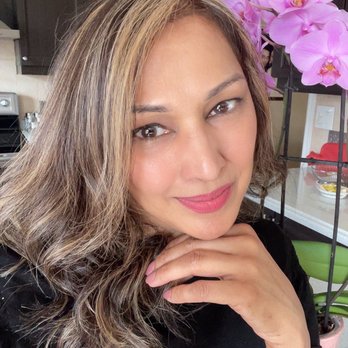 Hairworks - Full colour with ashy caramel highlights - Hair Salons Near Me - Mississauga, Ontario
