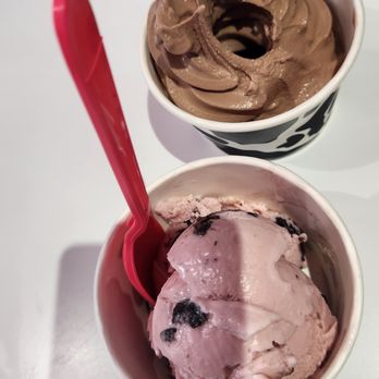 Moo Moo Cows - Chocolate soft serve + Black cherry ice cream - Ice Cream & Frozen Yogurt Near Me - Baltimore, Maryland Moo Moo Cows - Chocolate soft serve + Black cherry ice cream - Ice Cream & Frozen Yogurt Near Me - Baltimore, Maryland