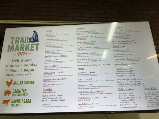 Menu photo 1 Trail Market Tacos Trail, OR Menu photo 1 Trail Market Tacos Trail, OR