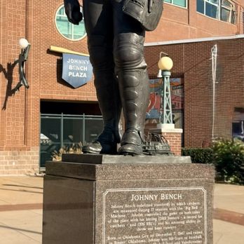 Johnny Bench Plaza - Statue - Landmarks & Historical Buildings Near Me - Oklahoma City, Oklahoma Johnny Bench Plaza - Statue - Landmarks & Historical Buildings Near Me - Oklahoma City, Oklahoma