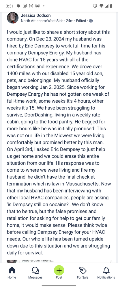 Slide of Dempsey Energy