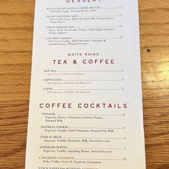 The Finch - Dessert menu - Seafood Near Me - Grand Prairie, Texas