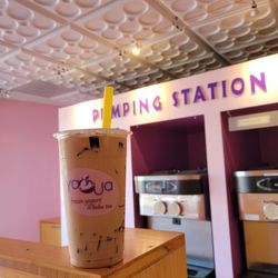 Ya-Ua Yogurt & Boba Tea - Black milk tea with glass jelly.   Starting a detox :-)