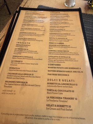 Menu photo 4 La Pescheria Naples, FL