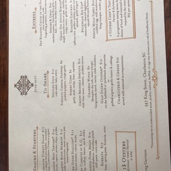 Prohibition - Great menu - Cocktail Bars Near Me - Charleston, South Carolina Prohibition - Great menu - Cocktail Bars Near Me - Charleston, South Carolina