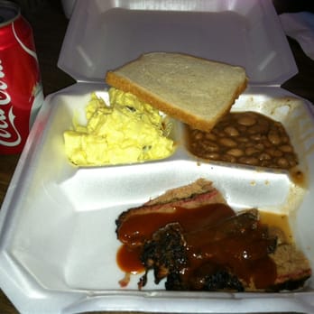 Eddie's Barbeque - My sliced beef plate. It was great. - Barbeque Near Me - Lubbock, Texas
