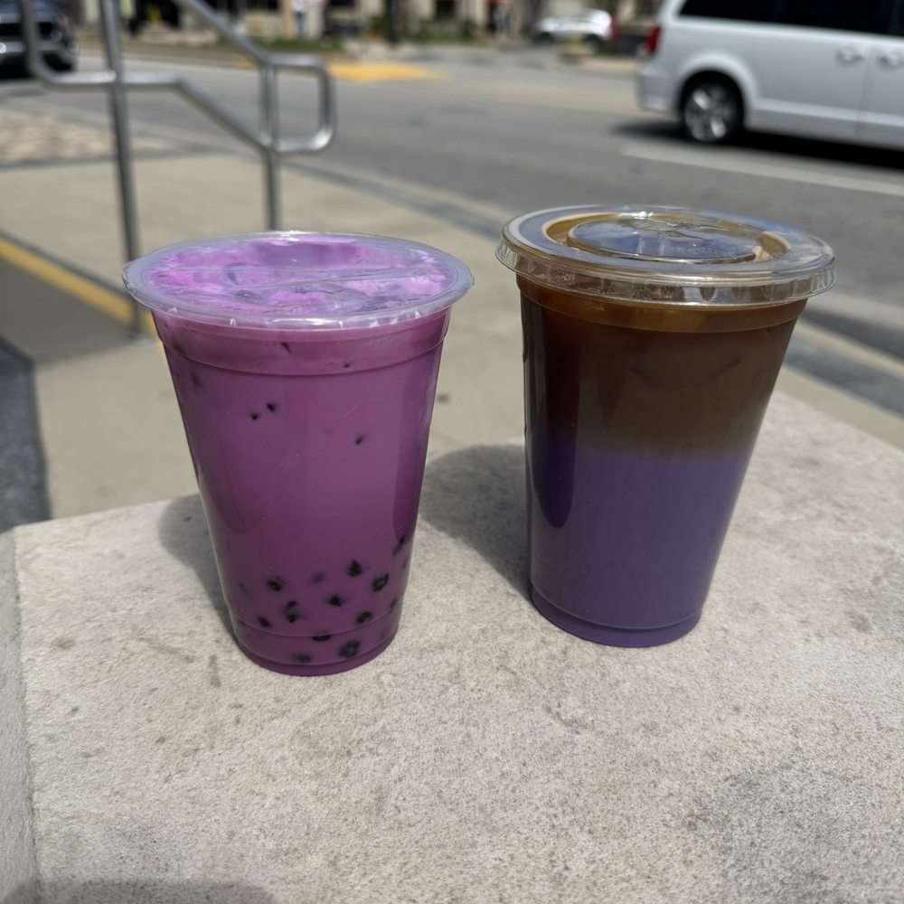 Ube latte and boba